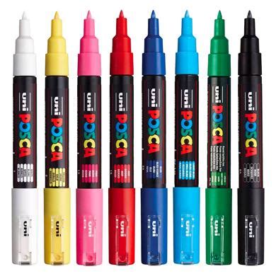 Uni Posca Marker Pen M Set Of Basic Colors