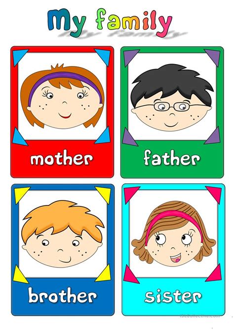 My family - flashcards | Family activities preschool, Preschool family ...