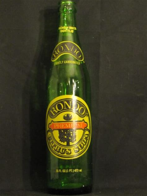 Rondo Citrus Soda Acl Soda Bottle 16oz 1979 Ebay