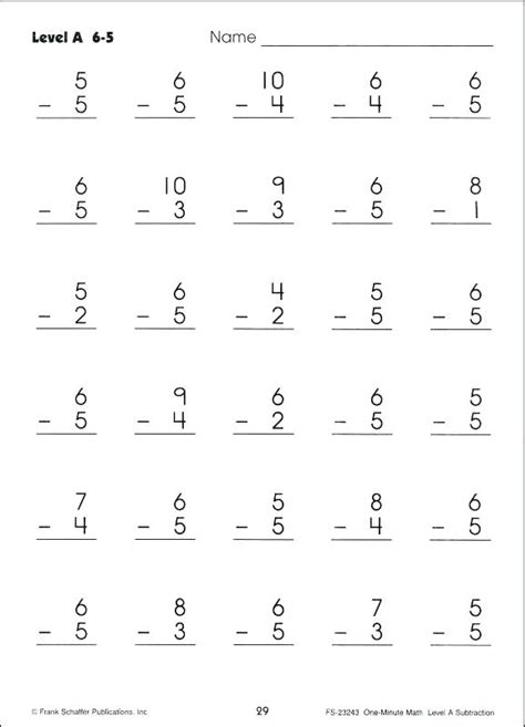 Mad Minute Math Free Printable