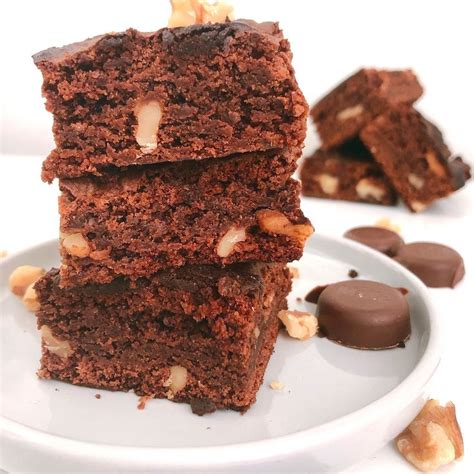 Glutenvrije Chewy Brownies Met Walnoten Glutenvrije Brownies