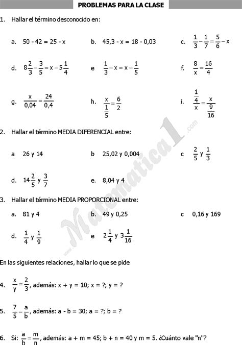 Razones Y Proporciones Propiedad Fundamental De Proporcionalidad Regla De Tres