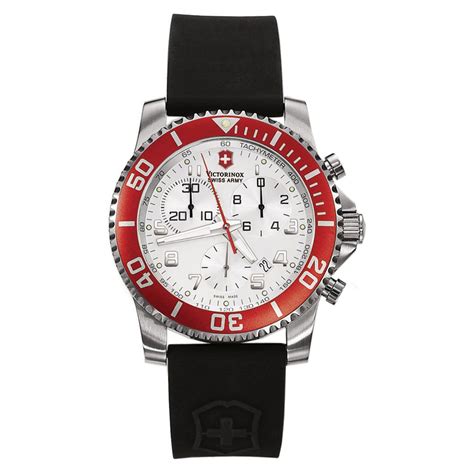 Victorinox Swiss Army Maverick Ii Chrono Silver Dial Red