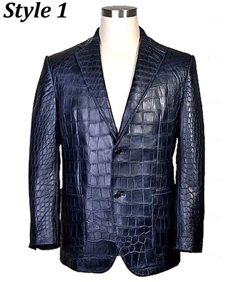 Luxury Crocodile Alligator Leather Blazer Jackets Creator