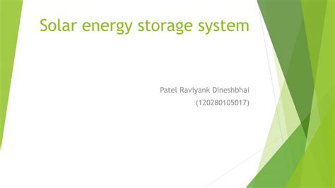 Solar Energy Storage PowerPoint Slides LearnPick India