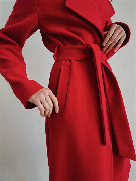 Red Coat Red Wool Coat Women Wool Coat Long Red Coat Long Etsy Canada