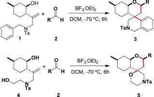 Tandem Prins二环化合成含四氢吡喃螺环化合物 Tetrahedron Letters X MOL