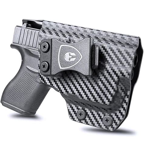 Warriorland Glock 43 W Tlr 6 Holster Iwb Carbon Fiber Kydex Holster Fit Glock 43 Glock 43x