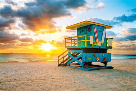 Miami South Beach Sunrise Stock Photo - Download Image Now - iStock