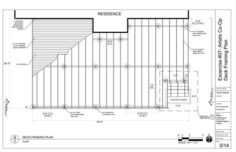 Sarah Albosta - Deck Framing Plan