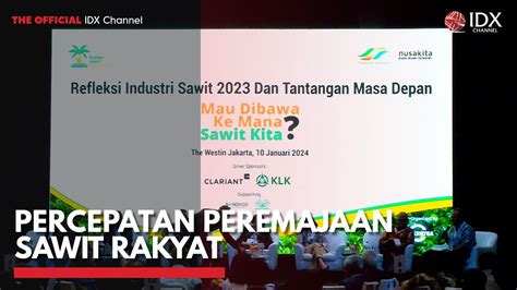 Percepatan Peremajaan Sawit Rakyat IDX CHANNEL YouTube