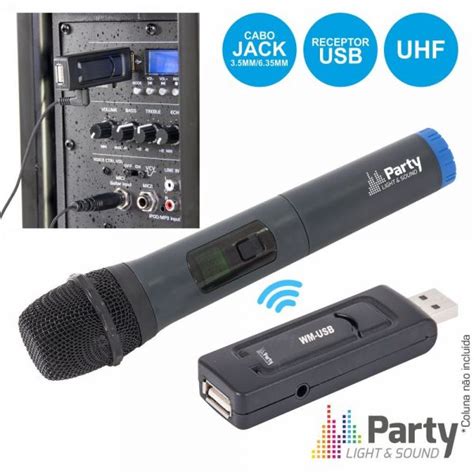 Party Light Sound Microfone WM USB KuantoKusta