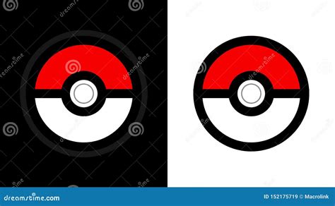 Poke Ball Icon From Pokemon Vector Illustration Isolated On White And