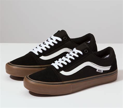 Vans Old Skool Pro Black White Medium Gum Vn000zd4bw9 Suede And Canvas S