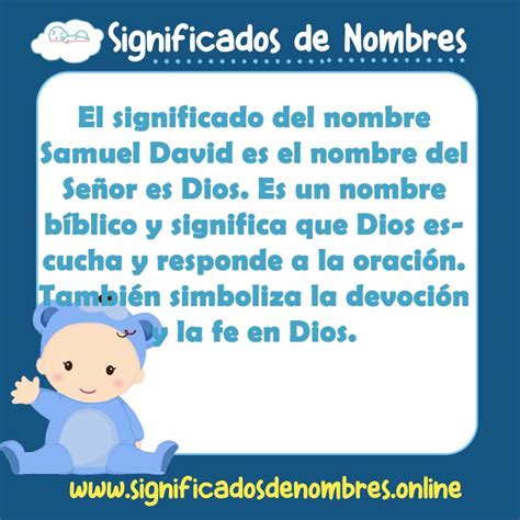 Significado De Samuel David Apodos Origen Y M S