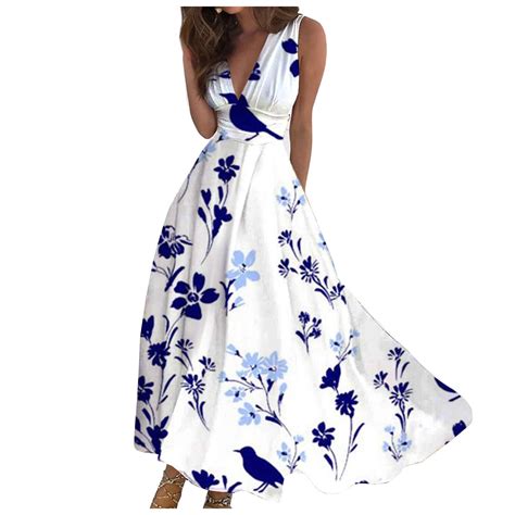 Knosfe Hawaiian Dresses For Women Spring Summer Elegant Party Boho