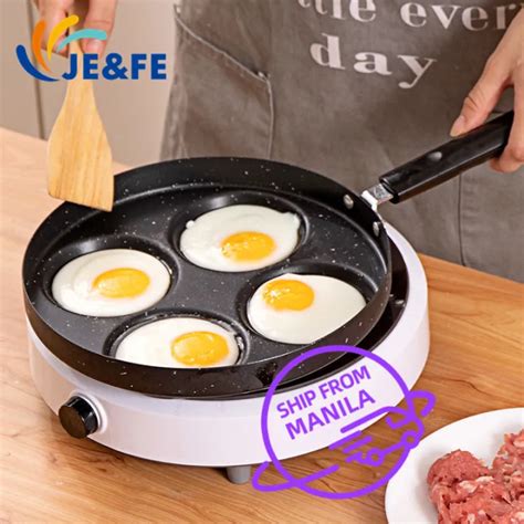 Aluminum 4 Cup Egg Frying Pan Multi Egg Frying Pannon Stick Egg Cooker Pan Lazada Ph