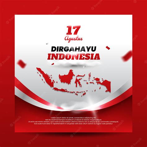 Premium Vector Banner Hari Kemerdekaan Dirgahayu Indonesia 17 Agustus