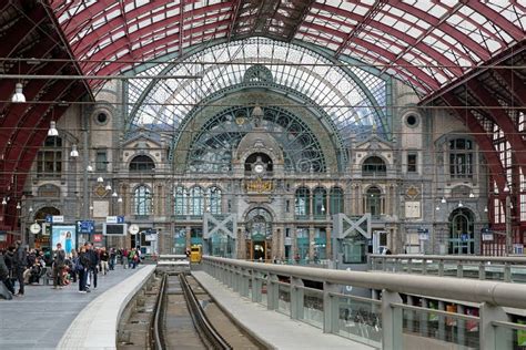 Upper Level Of The Antwerp Central Train Station Editorial Photography ...