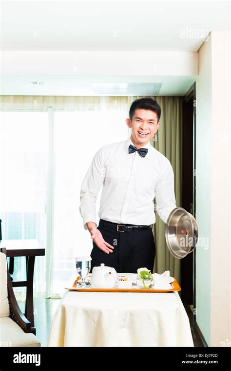 room service waiter  res stock photography  images alamy