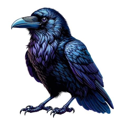 Premium Vector Raven Vector Cartoon Illustration