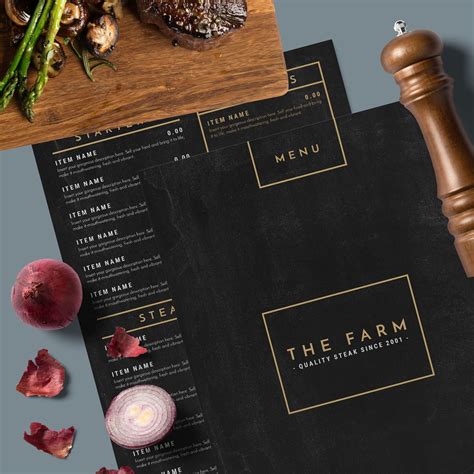 Modern Restaurant Menu Design Ideas