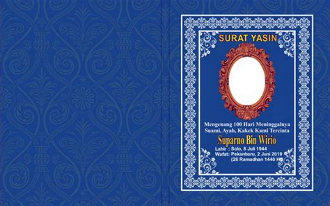 Desain Cover Buku Yasin Elegan Dan Tidak Membosankan