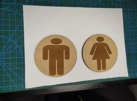 Ladies And Gentlemen Toilet Signplaque Laser Engraved Etsy