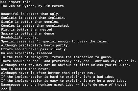 The Zen of Python by Tim Peters - command | 89DEVS.com