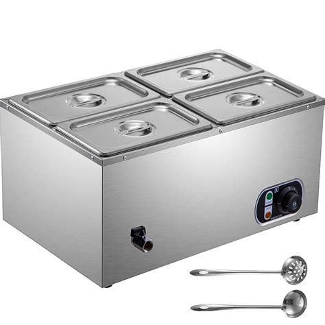 Vevor Commercial Food Warmer Bain Marie 4 Pan Buffet Food Warmer Stainless Steel Vevor Eu