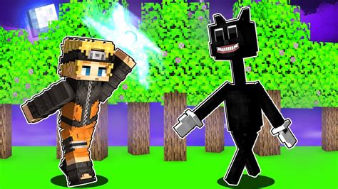 Naruto Tentou Derrotar O Cartoon Cat No Minecraft Youtube