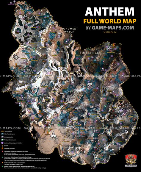 Anthem Map - Full Game World Map | game-maps.com