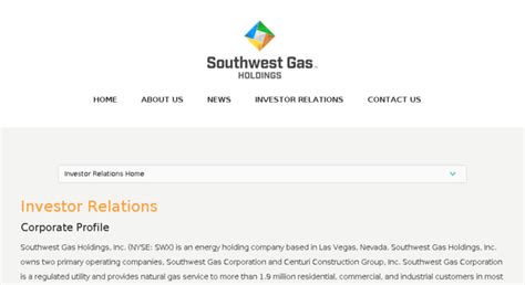 Access investors.southwestgas.com. Southwest Gas - Investor Relations ...