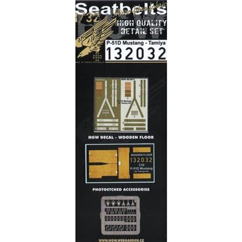 Hgw Detail Kit North American P 51D Mustang Seat Belts 2 Sets Of