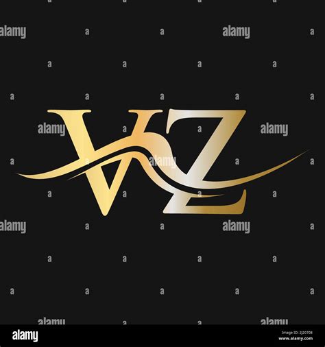 Letter VZ Logo Design Initial VZ Logotype Template For Business And