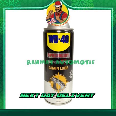 Wd 40 Specialist Automotive Chain Lube Spray 360ml Wd40 Anti Fling