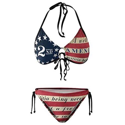 Women S American Flag Bikini Sets Two Piece X Large American 2nd