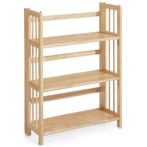 Casual Home Natural Folding Stacking Open Bookcase 0949510820 The Home Depot