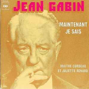 Jean Gabin Maintenant Je Sais Vinyl Discogs