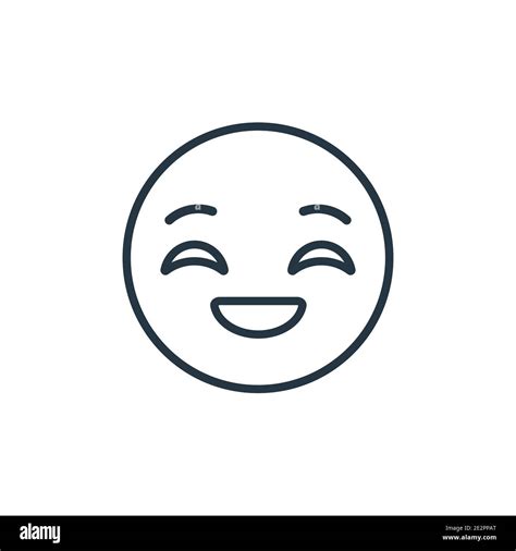 Happy Emoji Outline Vector Icon Thin Line Black Happy Emoji Icon Flat