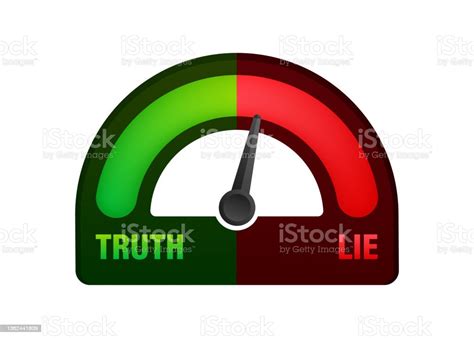 Truth And Lie Indicator For Concept Design Vector Illustration Stock