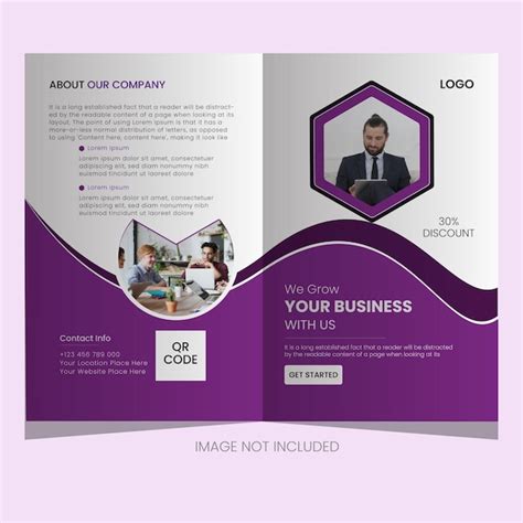 Premium Vector Bi Fold Brochure Design Template