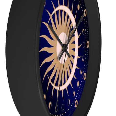 Sun And Moon Clock Sun And Moon Wall Clock Moon Phases Etsy