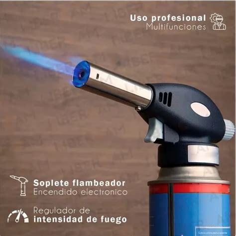 Soplete Flambeador Encendido Electronico Cabezal Profesional En Venta