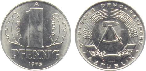 DDR 1 Pfennig 1975 A Hammer Und Zirkel St MA Shops