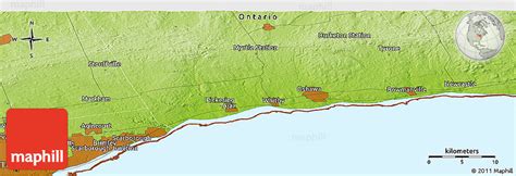 Physical Panoramic Map of Bowmanville