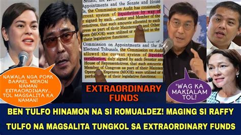 BEN TULFO HINAMON SI ROMUALDEZ HINIMOK SI RAFFY TULFO NA MAGSALITA