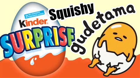 Kinder Surprise Egg Squishy Gudetama Homemade Collab Youtube