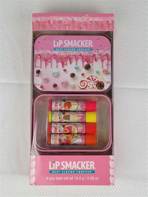 Lip Smacker Best Flavor Forever Lip Balm 4 Piece Set W Tin Container