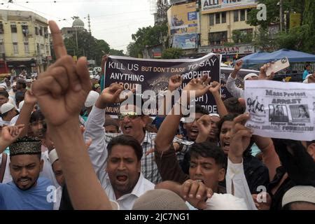 KOLKATA INDIA JUNE 10 Members Of The Muslims Community Burn An